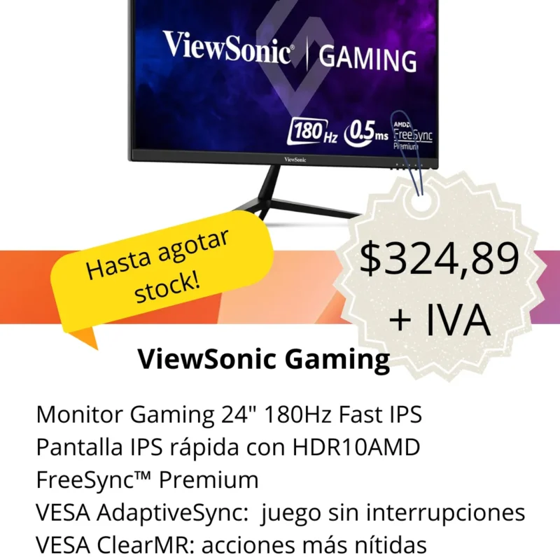 Monitor ViewSonic Gaming 24" fast Ips 180Hz